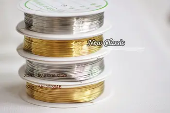 0,2 MM 10tk Segu Silver & Gold Emailitud Vask Juhtmed, Trossid DIY Ehted Tarvikud Tulemused