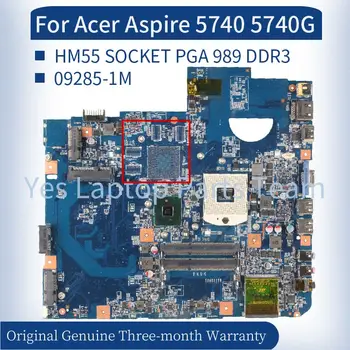 09285-1M Acer Aspire 5740 5740G Sülearvuti Emaplaadi MBPM601002 MBPM60100 HM55 SOCKET PGA 989 DDR3 Sülearvuti Emaplaadi Testitud