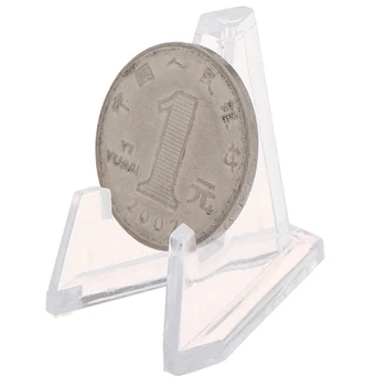 1/5/10TK Medallion Mündi Kolmnurk Bracket vitriin Kollektsiooni Münte Molbert Medal Pääsme Omanik Väike ring box kirjaklamber