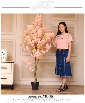 1,6 M Kõrguse Valge Roosa Värv Cherry Blossom Tree Vaas elutuba Kauplus Maastiku DIY Pulmad Centerpieces Teenetemärgi