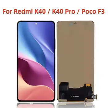 100% Test Redmi K40 K40 Pro LCD M2012K11C Ekraan Touch panel Ekraani Digitizer Jaoks Xiaomi POCO F3 Mi 11i M2012K11AG Ekraan