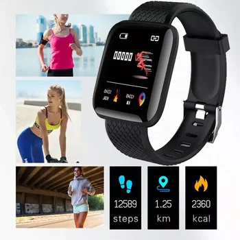 116 Pluss Smart Watch Bluetooth Fitness Tracker Sport Südame Löögisageduse ja Vere Jälgida Elu Veekindel Värviline Käevõru Android ja IOS