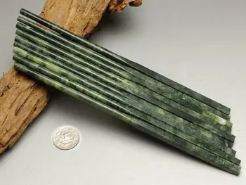 1Pairs Käsitsi valmistatud Looduslik Roheline Jade Söögipulgad