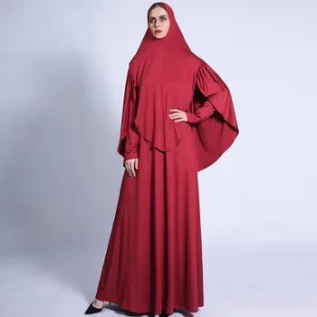 2021 Ramadan Moslemi Kevadel Plisseeritud Headscarf Sobiks Suur Kiik Kleit Retro Moslemi Tahked Värvi Rüü