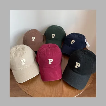 2022 kiri tikitud P baseball cap meeste sügis ja talv puuvill reguleeritav nupp tagasi ühise põllumajanduspoliitika vabaaja müts hip-hop naiste müts
