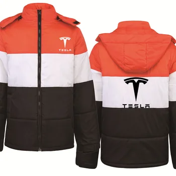 2022 UUS Meeste Topp jakk velvet tiheneb jope meestele Tesla Auto Logo Print Dressipluus Hip-Hop Harajuku Meeste Riided