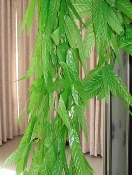 2M pikad Kunstlik Paju roheline paju Simulatsiooni silk paju lehed lill viinapuu kodu kaunistamiseks VABA SHIPPING 100 tk