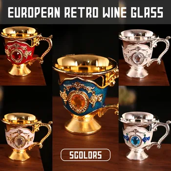 30ml Euroopa Stiilis Veini Klaasi Šampanja Klaasid Pokaalilaadse Kokteil Cup Retro Metallist Veini Karikas Baar Home Decor Käsitöö