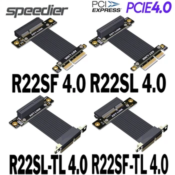 64Gbps PCIE 4X Ärkaja Kaabel Dual 90 Kraadi PCIe 4.0 x4 x4, Et pikendusjuhe PCI Express Graphics SSD RAID Võrgu Kaart Extender