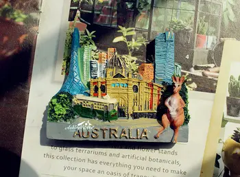 Austraalia Melbourne Känguru Turistide Reisi Suveniiride 3D Vaik Dekoratiivsed Külmkapp Magnet KINGITUS IDEE