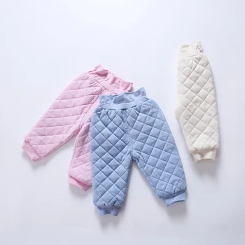 Beebi riided, talvel soe beebi tüdrukute püksid 100% cotton baby poiste pükste riided kids püksid kõrge vöökoht polster tepitud beebi püksid