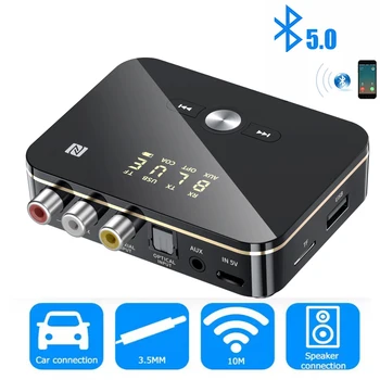 Bluetooth--ühilduv 5.0 Audio-Saatja-Vastuvõtja AptX HD LL Madal Latentsus Traadita Adapter, RCA, SPDIF 3,5 mm Aux-Pesa TV PC
