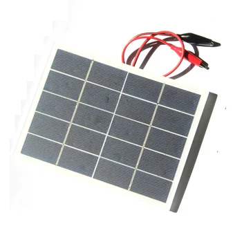 BUHESHUI 5W 5V Päikesepaneelide Polükristallilised DIY päikesepaneel+Klamber Aku 3.7 V Aku Süsteemi Uuring Tasuta Shipping