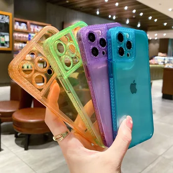 Case For iPhone 13 Pro Max Funda Objektiivi Kaitse Coque iPhone XR 11 Pro 12 Pro Max X XS Max 7 8 Plus SE 2020 Candy Värvi Katted