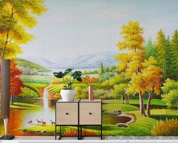 De Papel parede käsitsi maalitud õlimaal Euroopa stiilis 3D tapeet seinamaaling,elutuba, köök, magamistuba seina paberid home decor