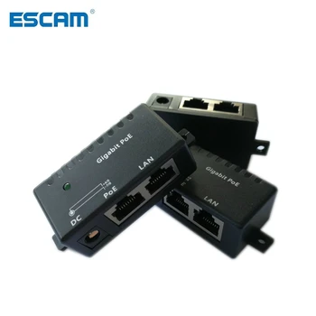 ESCAM Turvalisus Power Over Ethernet Gigabit PoE Injector Single Port 3 Tükki Palju Midspan Järelevalve Kaamera