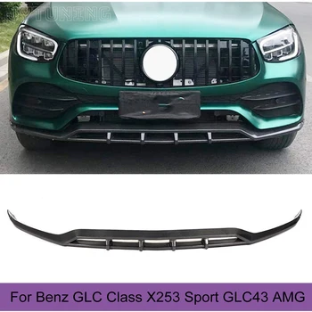 Front Lip jaoks Mercedes-Benz GLC Klassi X253 Sport GLC43 AMG 2020. aastaks 2021 süsinikkiust esistange Lip Spoiler Lõhkujad Valvurid