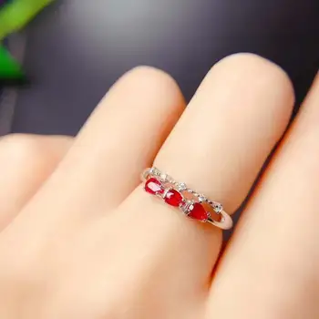 Füüsiline Ja Reaalne Ruby Ring Hõbe 925 Naine helise võlu luksus disainer ruby sõrme sõrmus naiste trahvi Ehteid