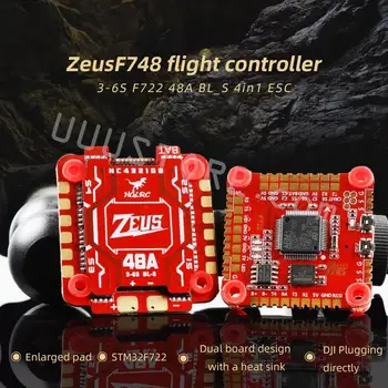 HGLRC Zeus F748 Stack F722 F7 OSD 3-6S Lennu Kontrolleri w/ 5V 9V BEC & 48A4in1 ESC Toetada Caddx DJI Õhu Ühik FPV RC Undamine