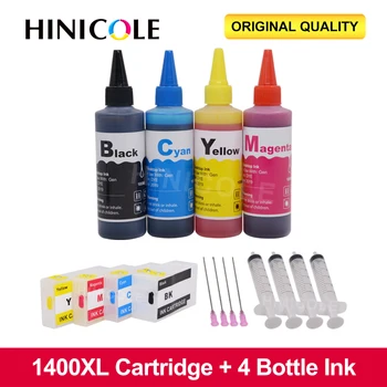 HINICOLE 400ml Printeri Tint Täitke Kit + PGI1400 XL Ink Cartridge ühildub Canon PGI1400 MAXIFY MB2040 MB2140 MB2340 MB2740