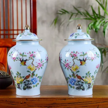 Jingdezhen Glasuuritud Portselan Vaas Keraamiline Vaas elutuba Lill Kokkulepe Hiina Kodu Kaunistamiseks Laua keraamiline purk vaas