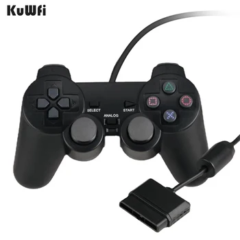Kahekordne Vibratsioon Kontroller Bluetooth /Juhtmega Pistik ja Mängida Gamepad Juhtnuppu Konsooli Tarvikud Sony PS2 Playstation2