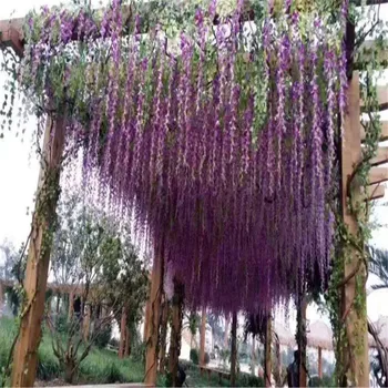 Kallis Kunstlik Silk Flower Viinapuu Home Decor Simulatsiooni Wisteria Vanik Käsitöö Kaunistama Pulmas Kaunistused