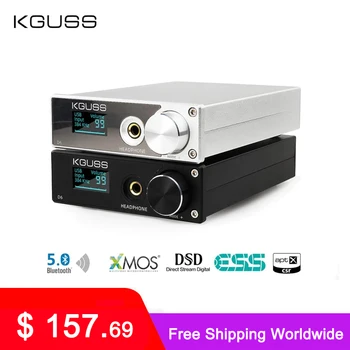 KGUSS D6 USB-DAC XMOS ES9018K2M audio decoder DSD Bluetooth CSR8675 5.0 APT-X kõrvaklappide võimendi