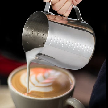 Kohvi Või Latte Art Piima Vaht Tassi Piima Le Kannust Piima Vahustaja Kann Roostevabast Terasest Kannu Espresso, Piim Potti Kohvi Tarvikud