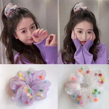 Korea Värvikas Hairball Silma Elastne Nöör On Magus Läbipaistev Organza Juuksed Trossi Naiste Tüdruk Romantiline Juuksed Seo Tarvikud
