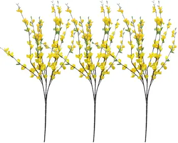 Kunstlik Magnoolia Õied Pika Varre Võltsitud Lille Kodu Pulm Asukoht Decor, Pakendis 3 (Fushia)