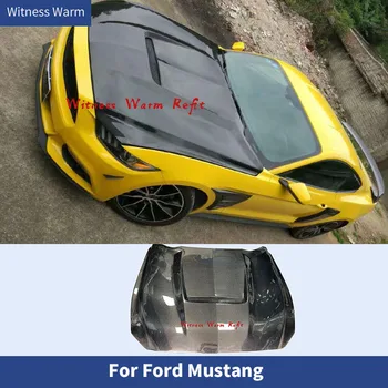 Kvaliteetsed Carbon Fiber / Frp Värvimata Mootor, Kapuuts Bonnets Mootori Hõlmab Auto Stiil Ford Mustang Gt350 Auto Body Kit