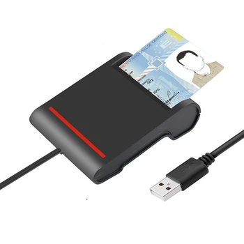 LC67 Jaoks USB2.0 Smart Card Reader SIM-IC ATM CAC Smart Card Reader Hub Jagaja