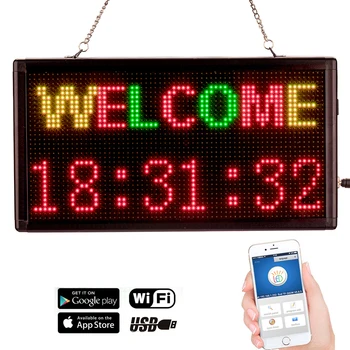 Leadleds RGY Tri-Color Kerimine Sõnum Juhatuse WiFi LED Märk Kerge Nutitelefoni Programmeeritav eest Poe, Kohvik, Baar, Kooli