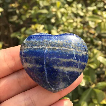 Looduslikult Kaunis Lapis Lazuli Kristall Südame Lihvitud Kalliskivi Tervendav Meditatsioon Crystal Energy Mineraal Nagu Kingitus