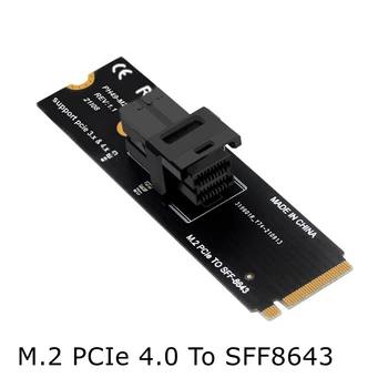 M. 2 NGFF 2280 M-Klahvi PCIe X4, Et SFF8639 Trassi Laiendamise Kaardi Adapter M. 2 NVMe PCI-E 4.0 SFF-8643 U. 2 SSD Adapter Kaardi 64GT/s
