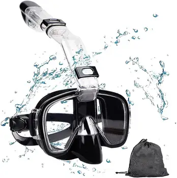 Mask Ja Snorkel Kokkupandav Anti-Fog Sukeldumismask Komplekt Täielikult Kuiv Top Süsteemi Tasuta Ujuda Professionaalne Snorkeling Käik Täiskasvanud Lapsed