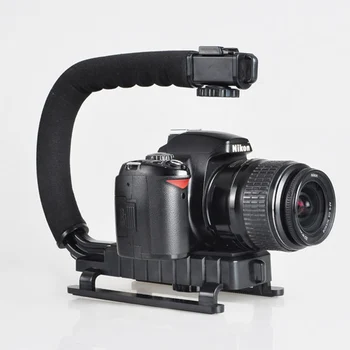Must Super Grip Video DV-SLR Kaamera Stabiliseerimine Käepide Canon Nikon Pentax DSLR LED Lamp