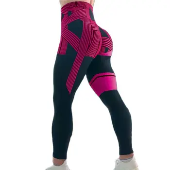Naiste Sport Säärised 3D Trükitud Slim Jooga Püksid Elastne Kiire Kuiv Töötab Pükste Tüdrukud Jõusaali Trenni Triibuga Retuusid Legging Naine