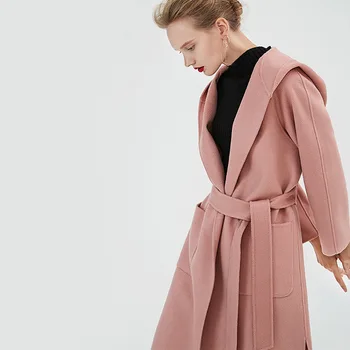 naiste talve mantlid roosa kahepoolne villa kašmiir outwear 2019 aasta sügisel pluss suurus daamid mood mantlid, pikad tasuta laeva