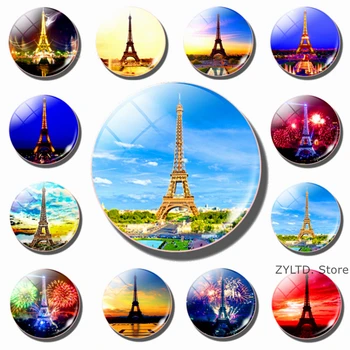 Pariisi Eiffeli Torn Külmkapi Magnet Komplekt 12TK Linnade Reisida Dekoratiivsed Külmkapi Magnetid Suveniiride Kleebised külmkapimagneteid Decor