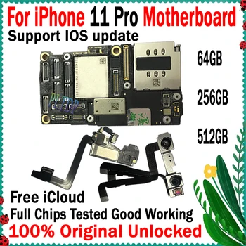 Puhas iCloud iPhone 11 Pro 100% Testitud Täis Tööd Emaplaadi Toe iOS Uuendus iPhone 11 Pro Logic Board/Nr FaceID