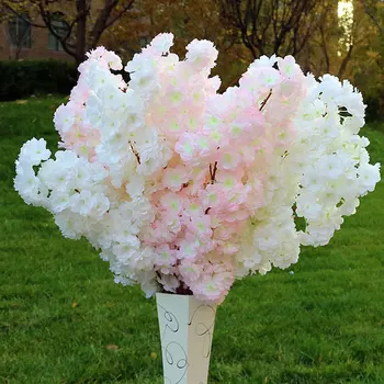 Pulmapidu Teenetemärgi Kunstlik Taimed Plastikust Võltsitud Lilled Silk Cherry Blossom Oksad, Lilled Kodu Kaunistamiseks