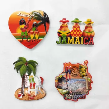 QIQIPP Jamaica folk käsi drum turistidele suveniiride magnet kleebis külmik kleebis loominguline kogumise teenetemärgi omanik kingitus
