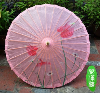 Romantiline Punane Calla Roosa Alt Õlitatud Paber Vihmavari Hiina Käsitsi Valmistatud Unikaalse Päikesevari Tants Rekvisiidid Teenetemärgi Bambusest Vihmavari