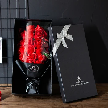 Seep Lille Kimp ystävänpäivä Kingitus DIY tehislilled Tõusis Gift Rose Kasti Kimp Pulm, Sünnipäev, Jõulud Kingitus