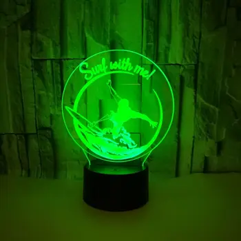 Surfamine, Sport 3D Lamp LED Night Light USB-Touch Tabel Lamp Teenetemärgi Partei Puhkus sisevalgustus Joonis Lamp