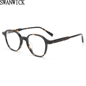 Swanwick naine fashion square prillid naistele selge objektiiv atsetaat prillide raamid meeste kõrge kvaliteediga must roheline käsitöö mees