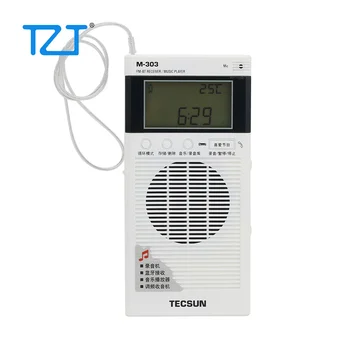 TECSUN M-303 Mini FM-Raadio Bluetooth Vastuvõtja 64-108MHz Kaasaskantav FM-BT Vastuvõtja Pleier w/ Mic