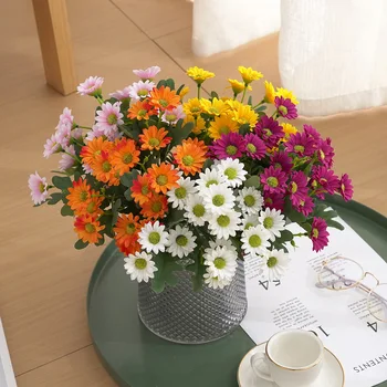 Tehislilled Väike Karikakrad Silk Flower Pulm Restoran Kaunistamine lilleseaded DIY Aed Office-Kodu Taimed